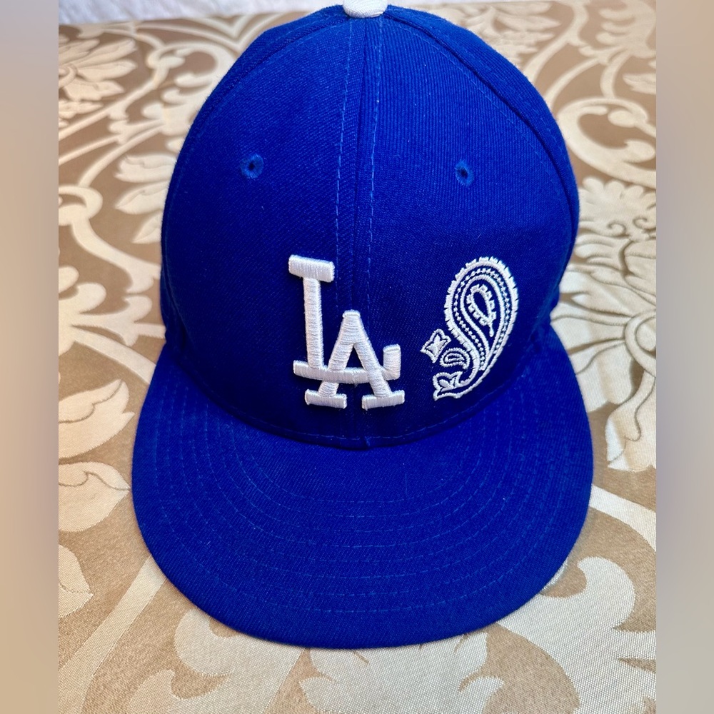 LA Dodgers "Paisley Pack/Bandana" 59Fifty Men's Fitted Hat Blu Sz 7 1/4
